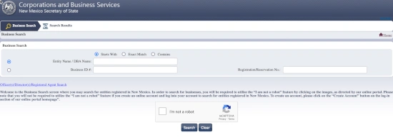 New Mexico Business Entity Search Guide